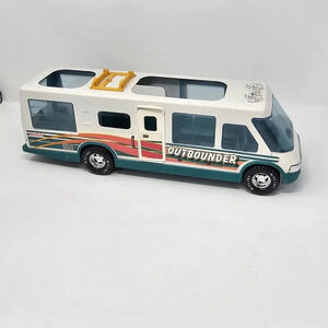Vintage Nylint Outbounder RV 1996 Metal White Aqua Pink Camper Roadtrip Vehicle